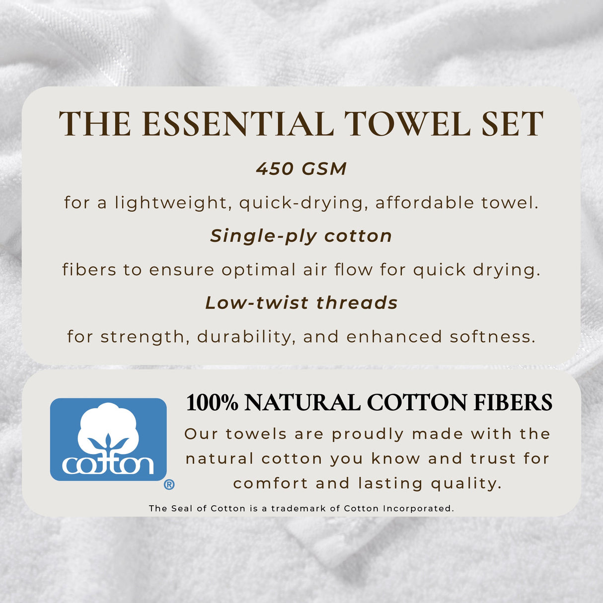 Cotton Terry Bath Towel Set - Cooper Collection