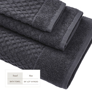 Cotton Diamond Waffle Weave Bath Towel Set - Grayson Collection