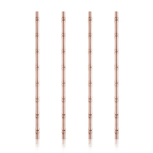 Pacific Bamboo Straws in Copper Set of 4