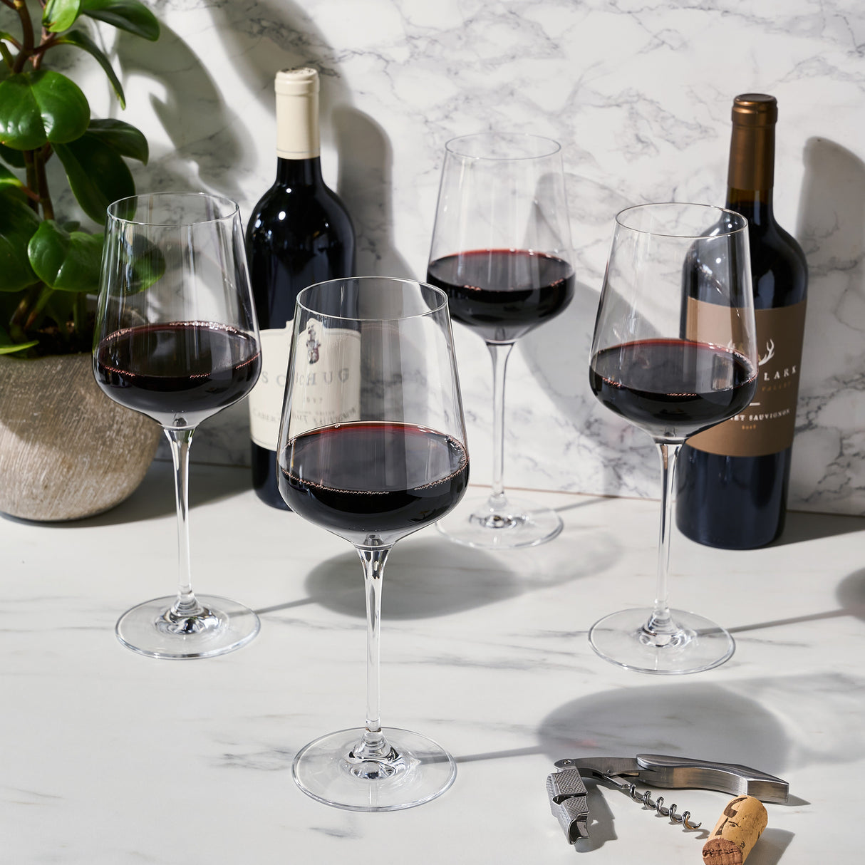 Reserve Inez Crystal Bordeaux Glasses Set of 4