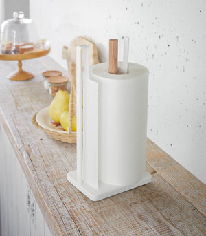 Paper Towel Holder - Steel + Wood