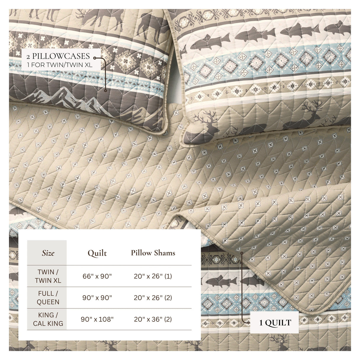 3-Piece Lodge Quilt - Yosemite Collection