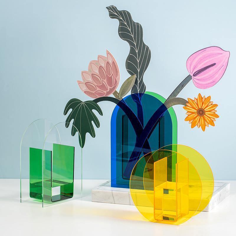 Colorful Acrylic Geometric Flower Vase | Sage & Sill