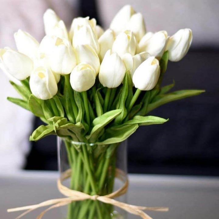 10-Piece Faux Tulips Artificial Flowers | Sage & Sill