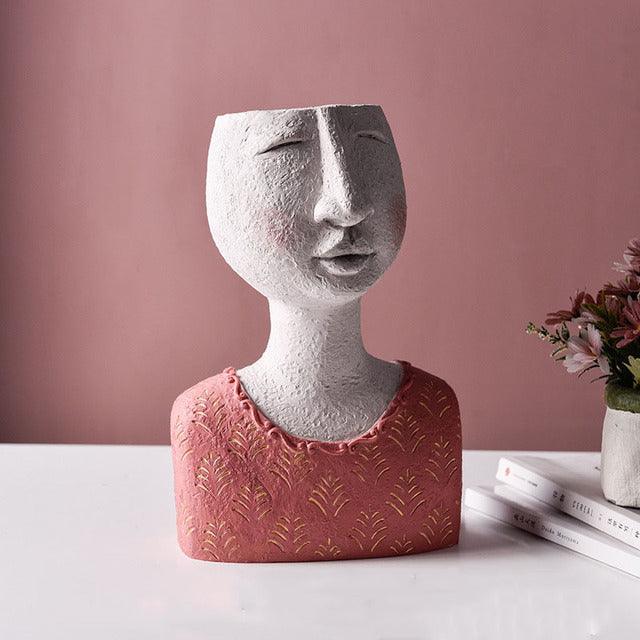 Caricature Portrait Face Figurine Sculpture Planter Jessie | Sage & Sill