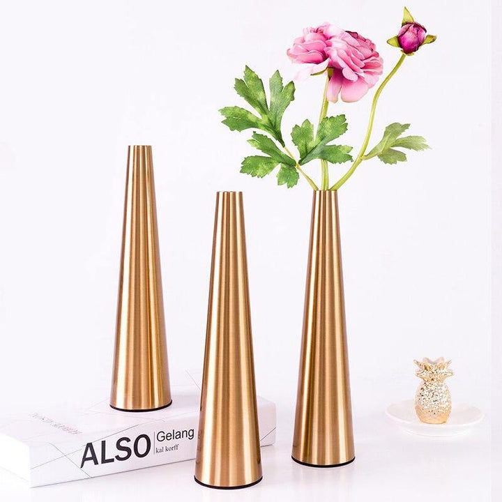 Gold Metal Cone Vase | Sage & Sill