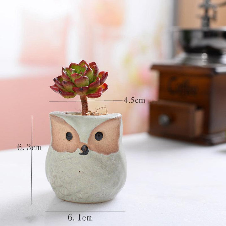 6-Piece Mini Owl Ceramic Succulent Planter Pots | Sage & Sill