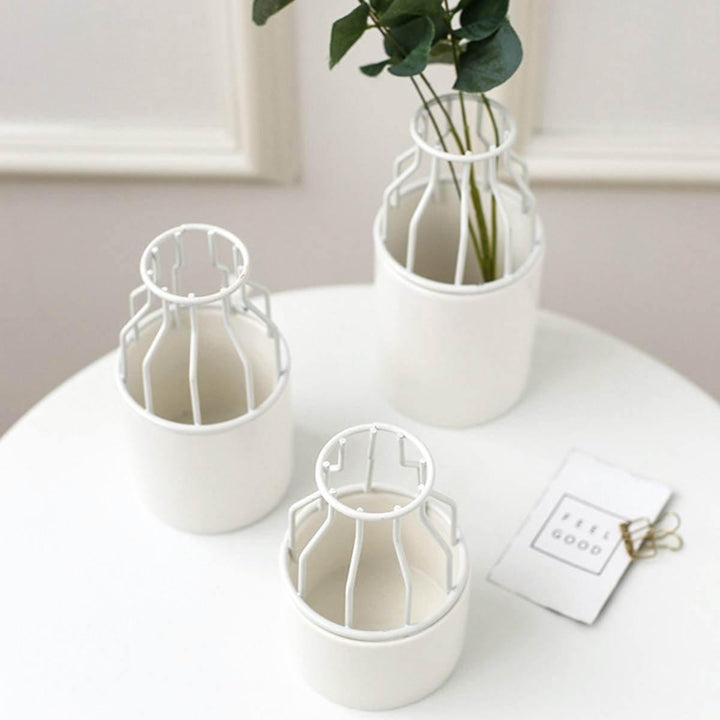 Grated Iron and Ceramic Vase | Sage & Sill