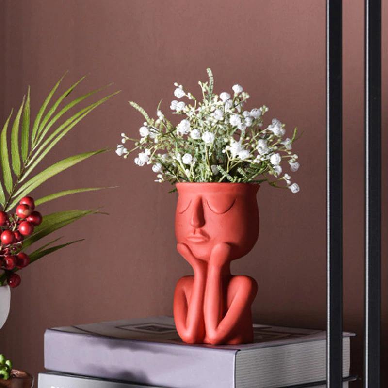 Cupping Face Resting Ceramic Planter | Sage & Sill