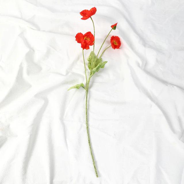 Faux Poppy Flowers Red / 1 Spray | Sage & Sill
