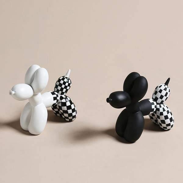 Checkered Balloon Animal Dogs 2-Piece Set | Sage & Sill