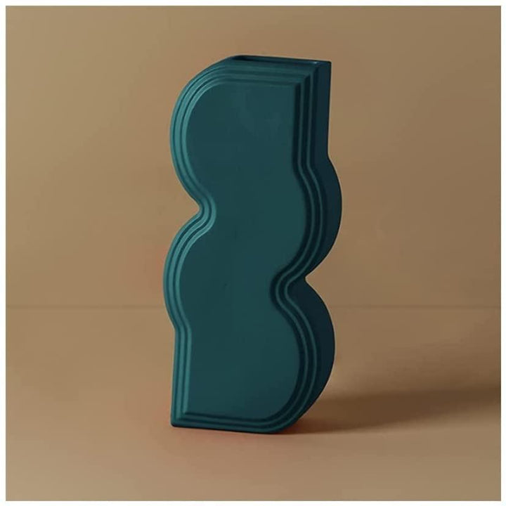 Lego House Ceramic Accent Vase Wavy Tower Teal | Sage & Sill