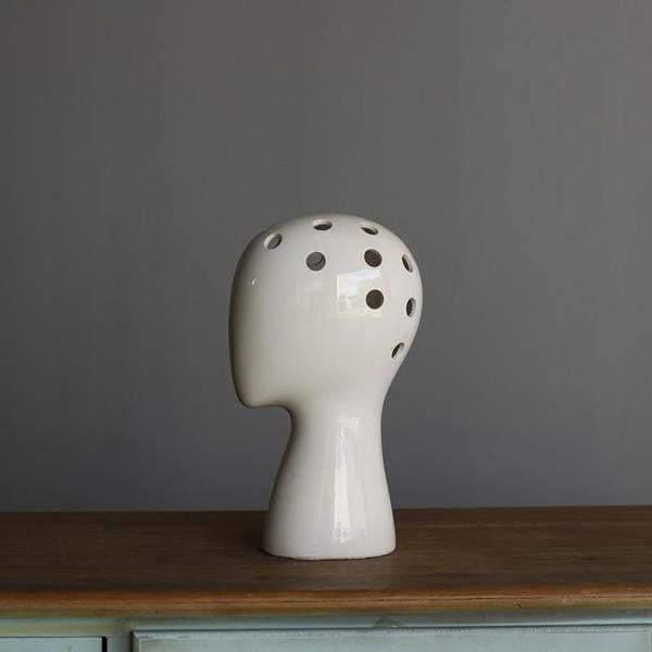 Head Shaped Flower Vase White | Sage & Sill