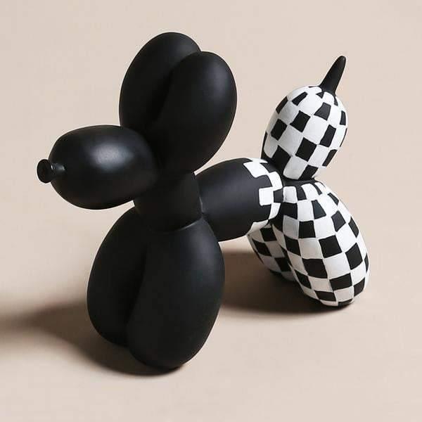 Checkered Balloon Animal Dogs Checkered Black | Sage & Sill
