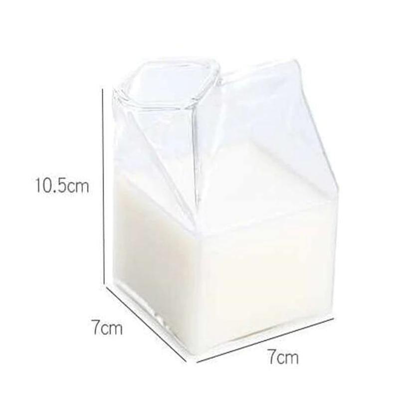 Kawaii Square Milk Carton Glass Cup – 513 OVERSTOCK HOME DEALS