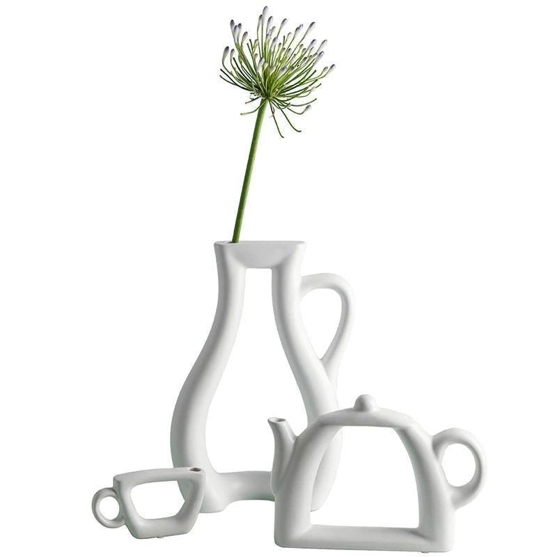 White Ceramic Tea Time Vases | Sage & Sill