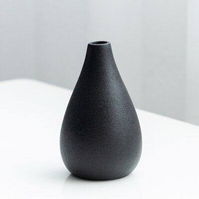 Black as Night Textured Ceramic Vases Kolum | Sage & Sill