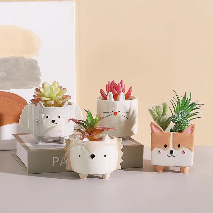 Boxy Animal Ceramic Succulent Planters | Sage & Sill
