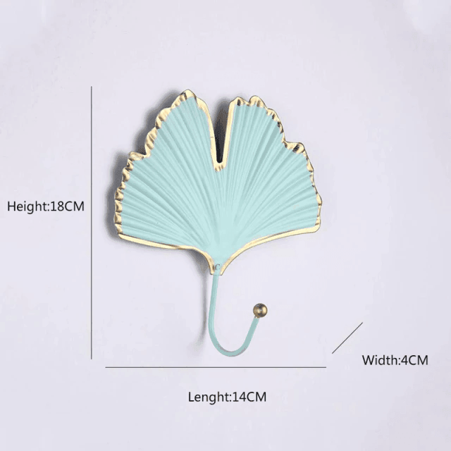 Nature's Leaves Metal Wall Hooks PowderBlue / Ginkgo | Sage & Sill
