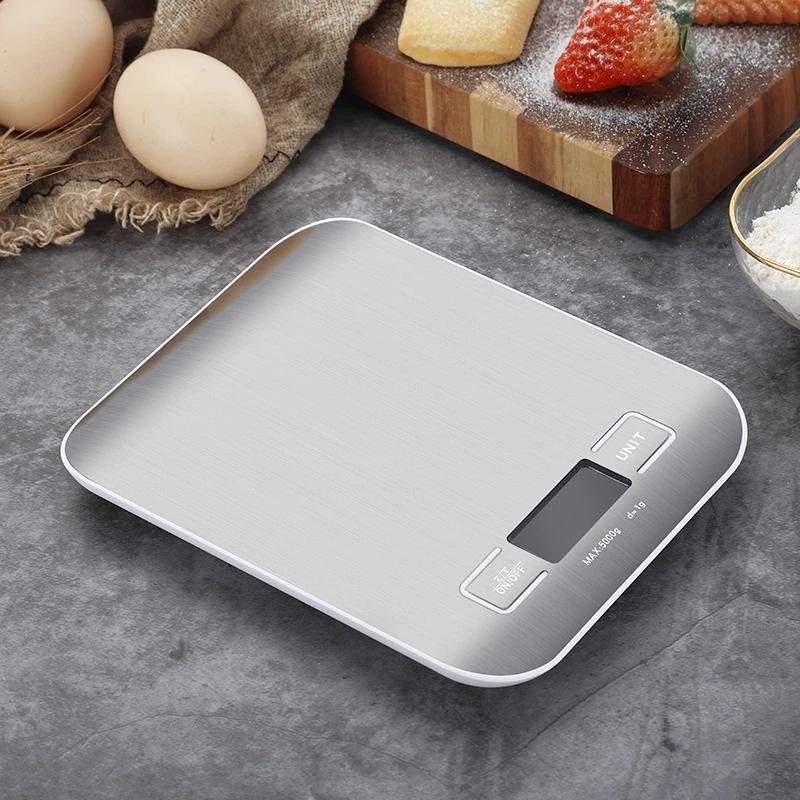 LED Portable Digital Kitchen Food Scale Silver / 5kg | Sage & Sill