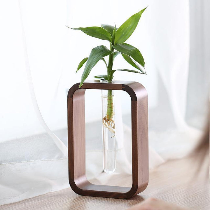 Wood + Glass Propagation Vase | Sage & Sill