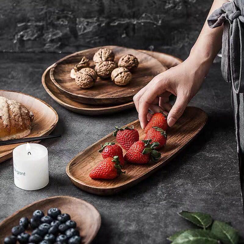 Acacia Rounded Serving Trays | Sage & Sill