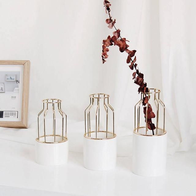 Grated Iron and Ceramic Vase | Sage & Sill