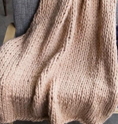 Hygge Chunky Knit Throw Blanket BurlyWood / Small | Sage & Sill