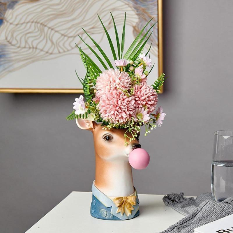 Bubblegum Animal Vase Deer | Sage & Sill