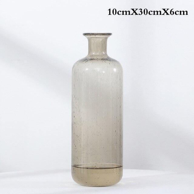 Tinted Bubble Glass Vase Tall Bottle | Sage & Sill