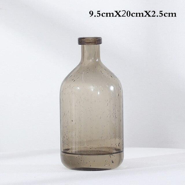 Tinted Bubble Glass Vase Wide Bottle | Sage & Sill