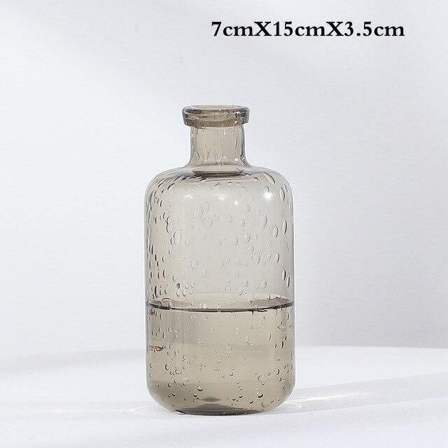 Tinted Bubble Glass Vase Small Bottle | Sage & Sill