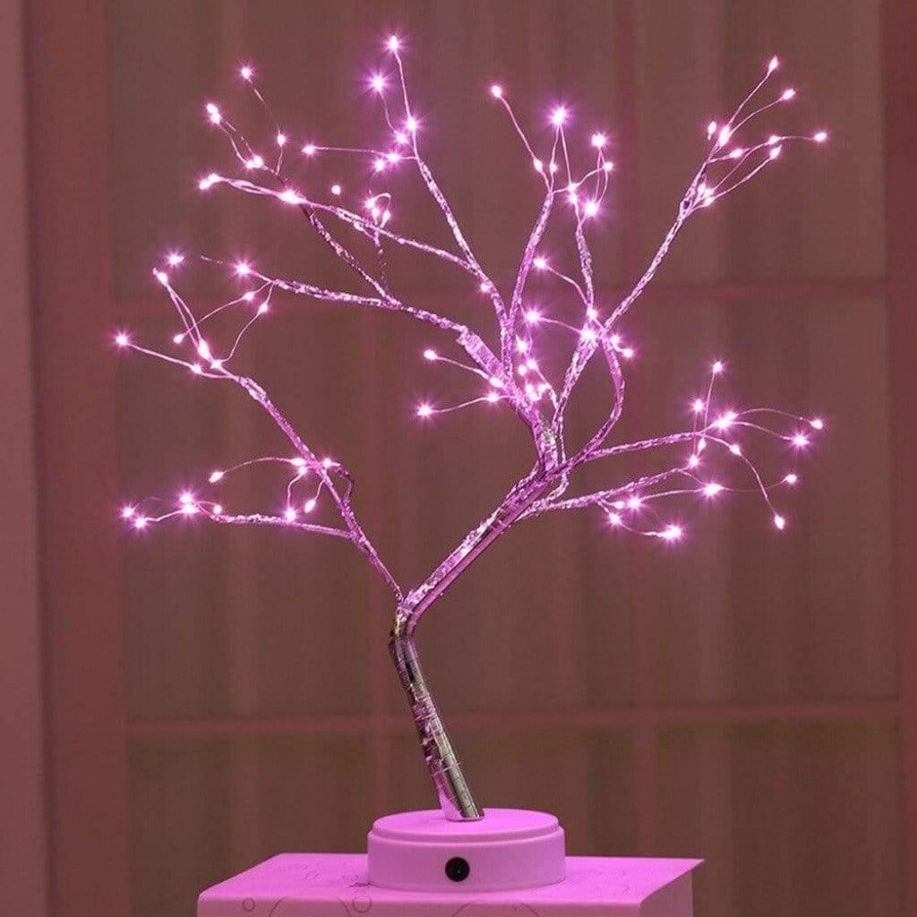 Spirit Tree of Light LED Table Lamp Pink Sparkle - 108 Pink LEDs | Sage & Sill