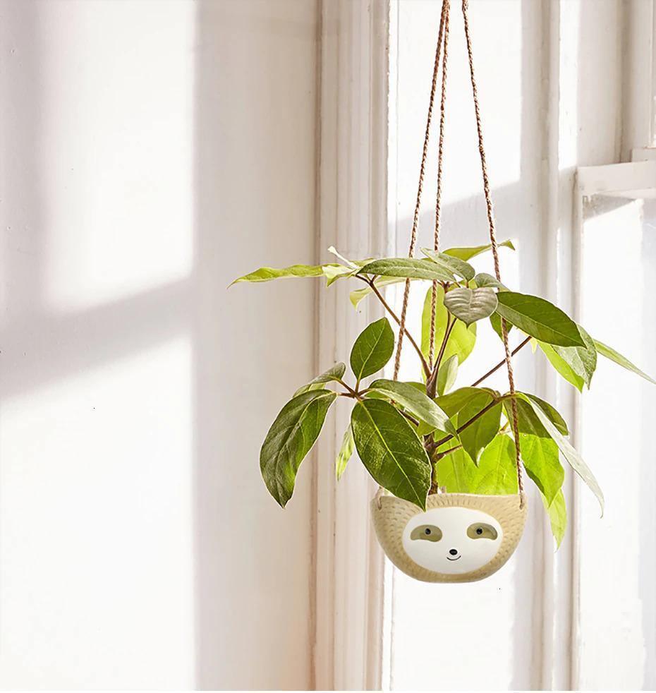 Sloth Ceramic Hanging Succulent Planter | Sage & Sill
