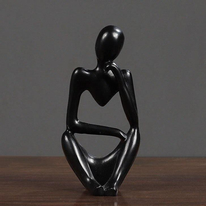 Abstract Thinker Figurine Sculpture Black / Head on Knuckle | Sage & Sill