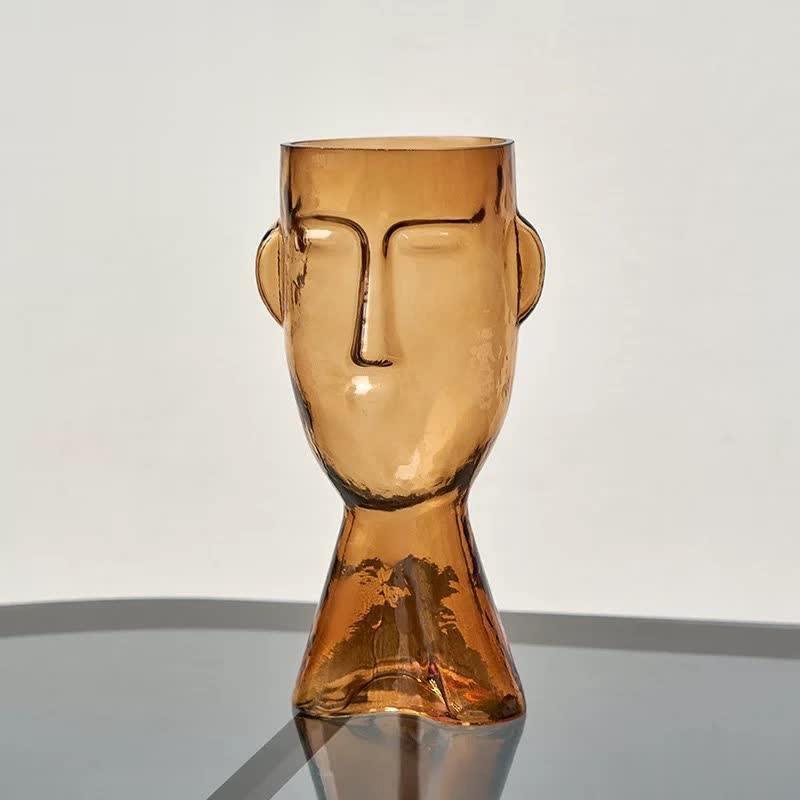 Abstract Face Blown Glass Vase Peru / Small | Sage & Sill