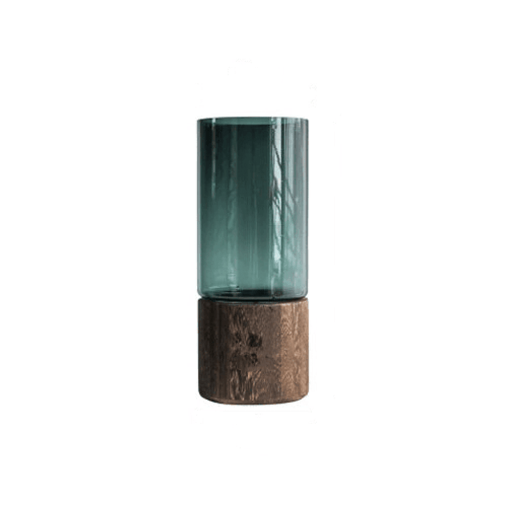 Serenity Wood Base Glass Vases Sienna / XL | Sage & Sill