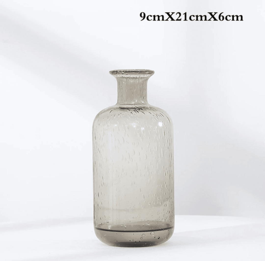 Tinted Bubble Glass Vase Medium Bottle | Sage & Sill