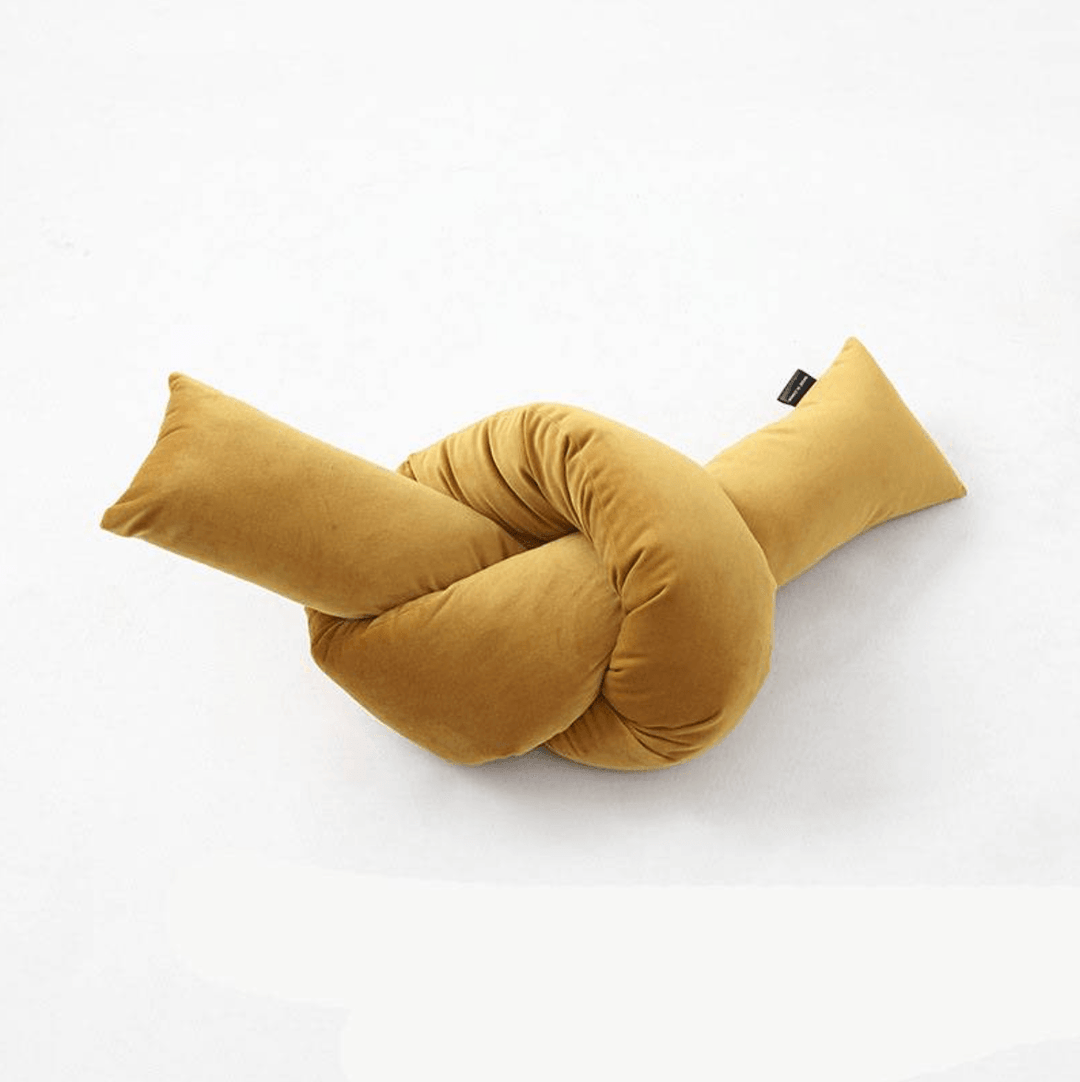 Velvety Retro Shapes Pillow Knot Strip / Goldenrod | Sage & Sill