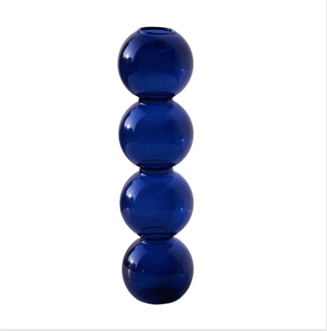 Crystal Glass Bubble Vase DarkBlue / 4 Bubbles | Sage & Sill