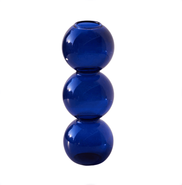 Crystal Glass Bubble Vase DarkBlue / 3 Bubbles | Sage & Sill