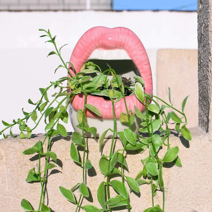 Pucker Up Lips Ceramic Planter | Sage & Sill