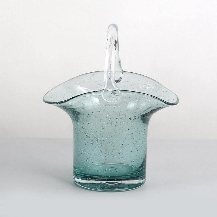 Tote Bag & Basket Glass Vase Short Basket Green | Sage & Sill