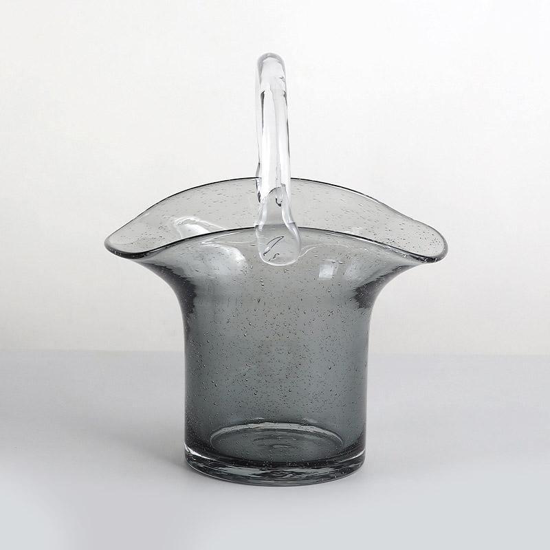 Tote Bag & Basket Glass Vase Short Basket Grey | Sage & Sill