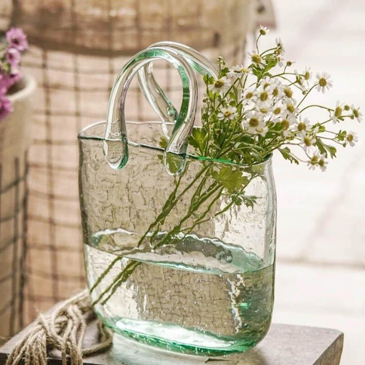 Tote Bag & Basket Glass Vase Tote Bag Green | Sage & Sill
