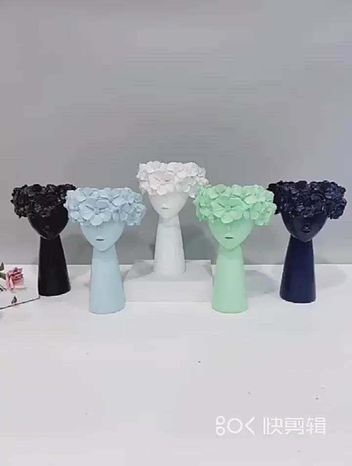 Vase couronne de fleurs colorées