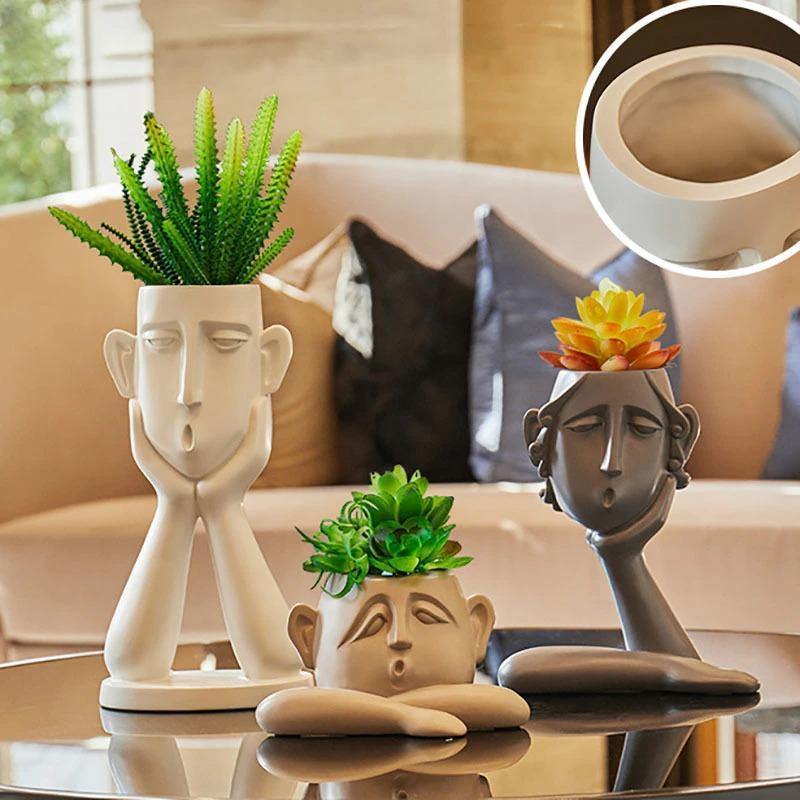 Emotional Faces Planter Sculpture Trio | Sage & Sill