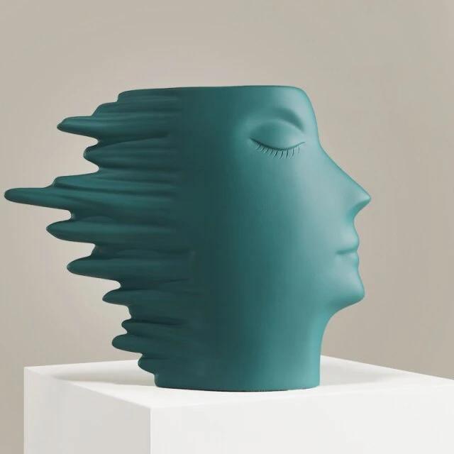 Faces in the Wind Vase CadetBlue | Sage & Sill