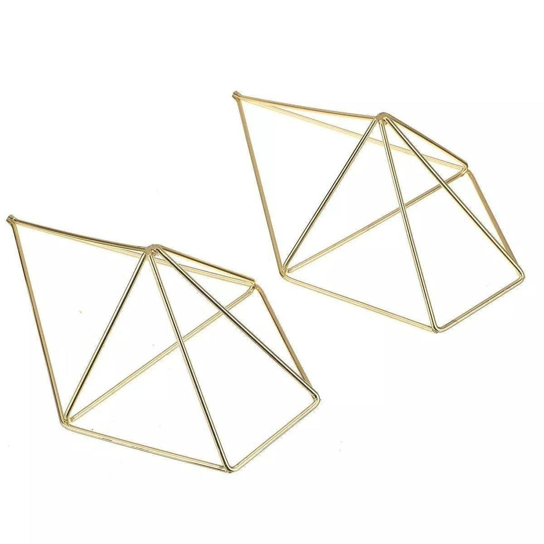2-Piece Geometric Wall-Mounted Air Plant Hangers Gold | Sage & Sill