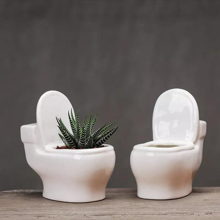 Handmade Ceramic Toilet Succulent Planter | Sage & Sill